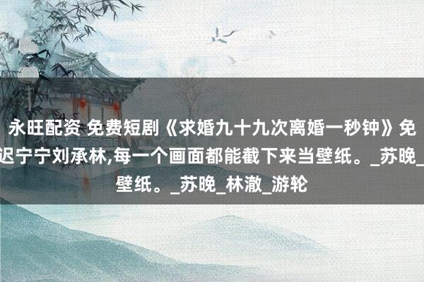 永旺配资 免费短剧《求婚九十九次离婚一秒钟》免费版全集,迟宁宁刘承林,每一个画面都能截下来当壁纸。_苏晚_林澈_游轮